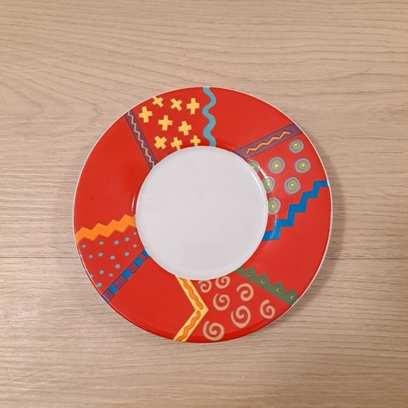 Riviera Van Beers Other - Vintags Riviera Van Beers Signature White Red Mini Art Deco Little Plate Decor